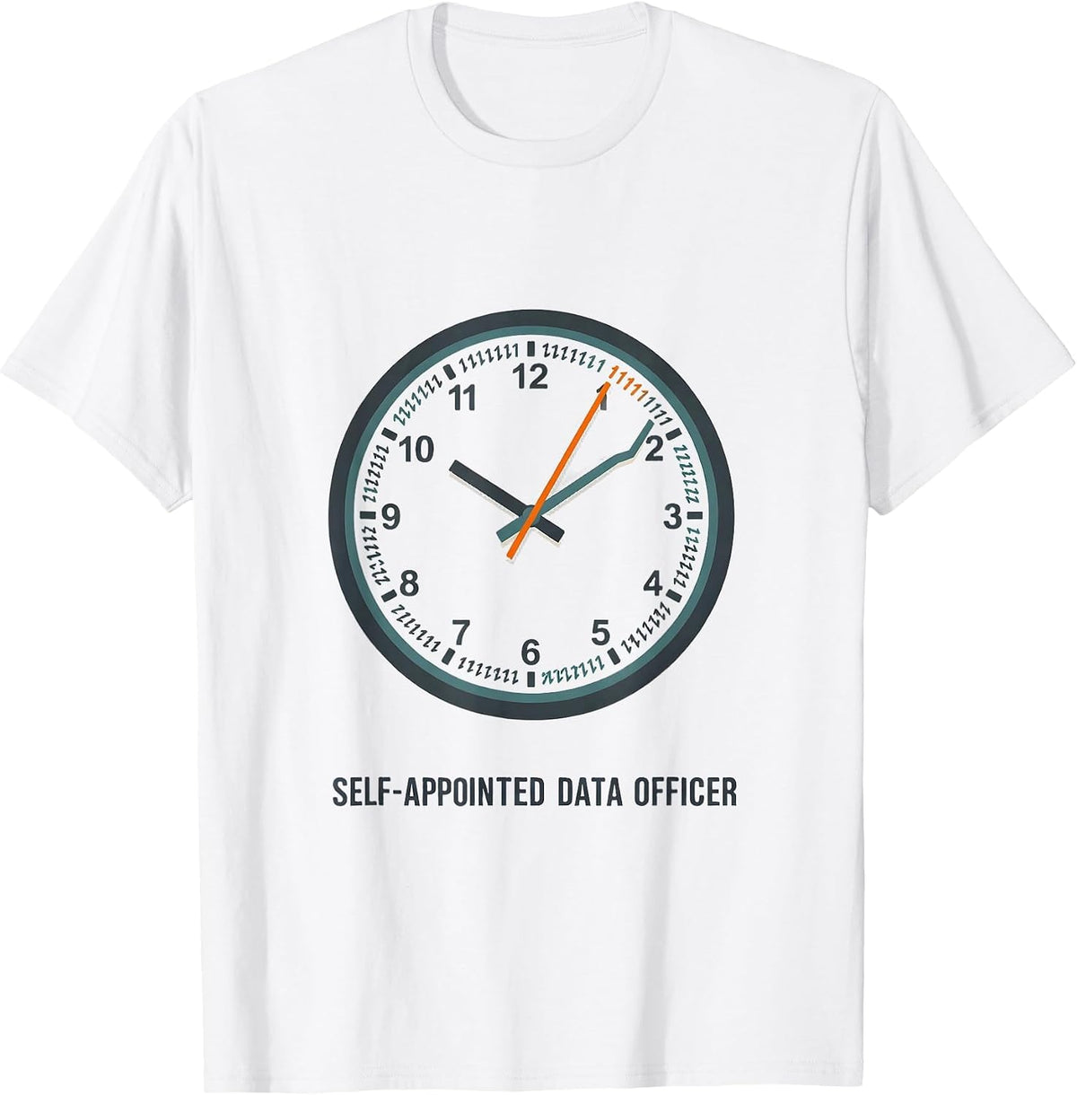 Men's Self-Appointed Data Officer Editorial Conceptual ABA T-Shirt - White