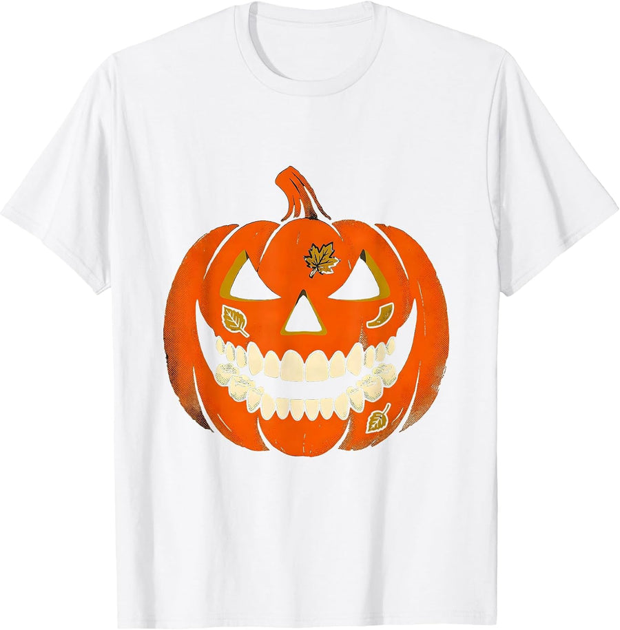 Men's Blunt Jack-O-Lantern Dental Hygienist Halloween Humor T-Shirt - White