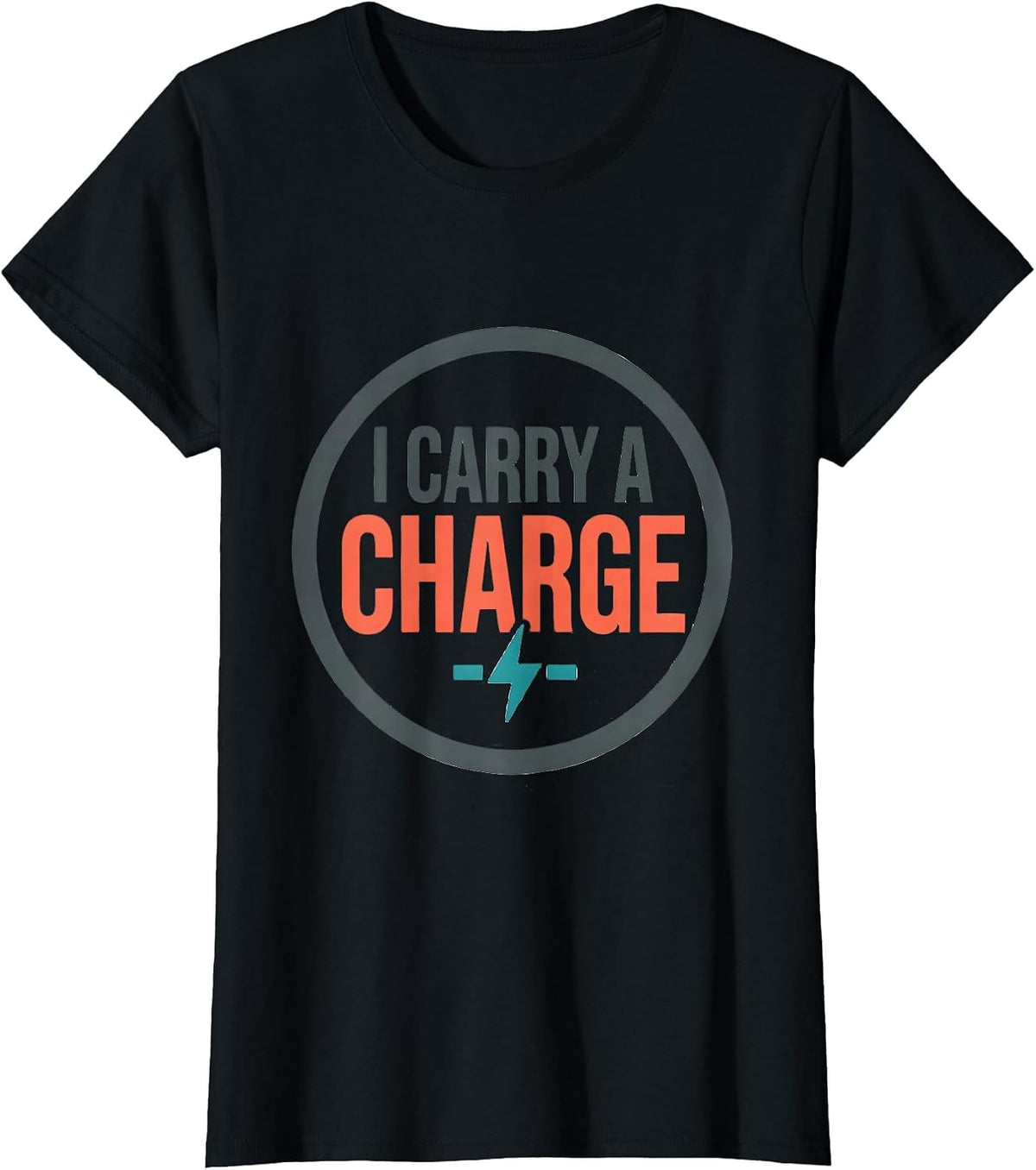 I Carry A Charge Funny Science Nerd Periodic Table Pun T-Shirt - Black