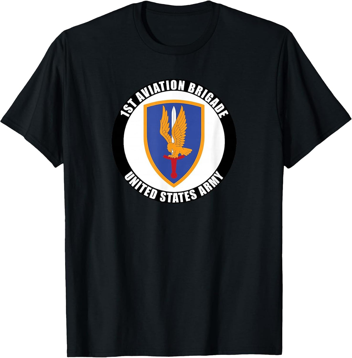 1st Aviation Brigade United States Army Military Veteran T-Shirt - Black