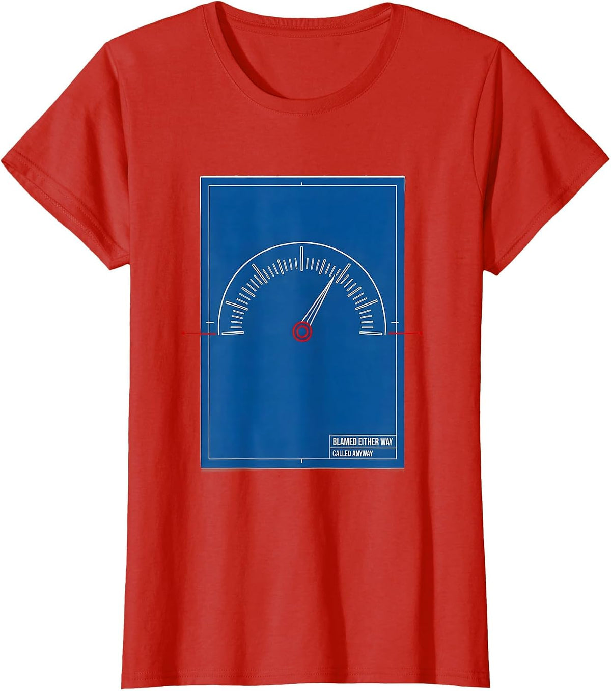 Blamed Either Way, Called Anyway Funny HVAC Technician Dad T-Shirt - Red