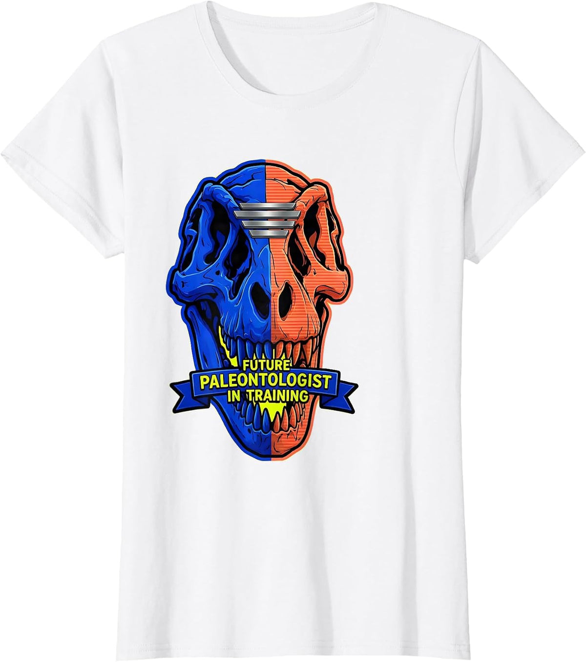 Women's Future Paleontologist In Training Dinosaur Design T-Shirt - White