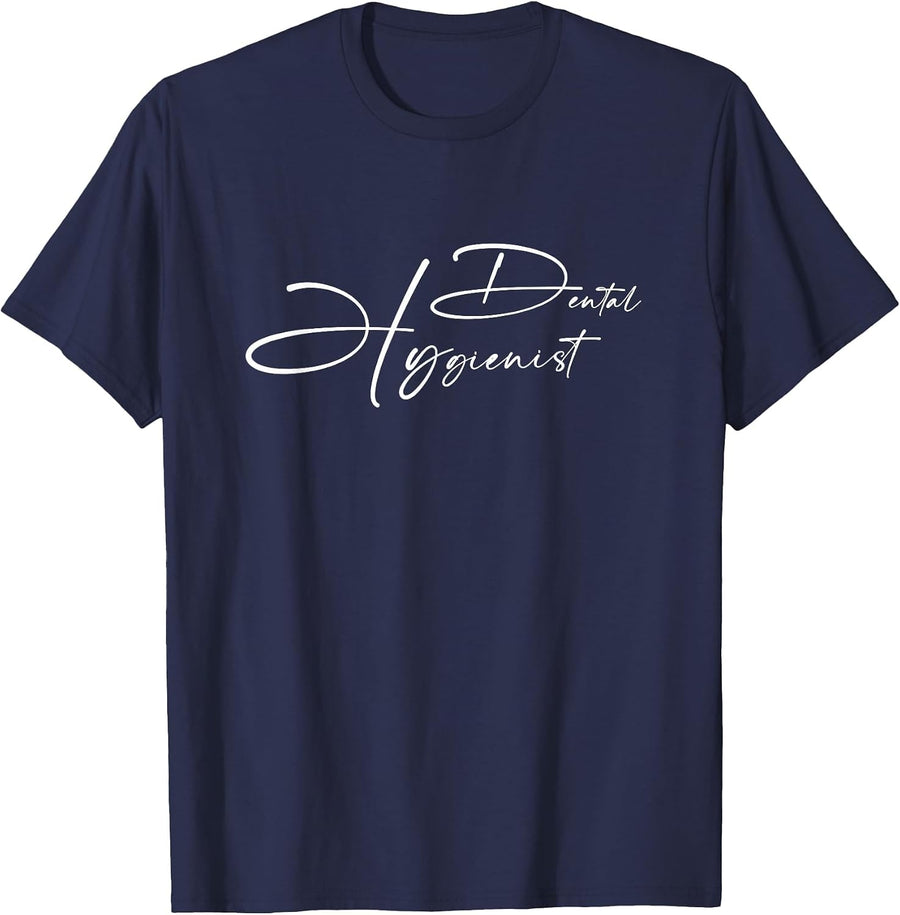 Dental Hygienist, Dental Hygiene Student T-Shirt - Navy Blue