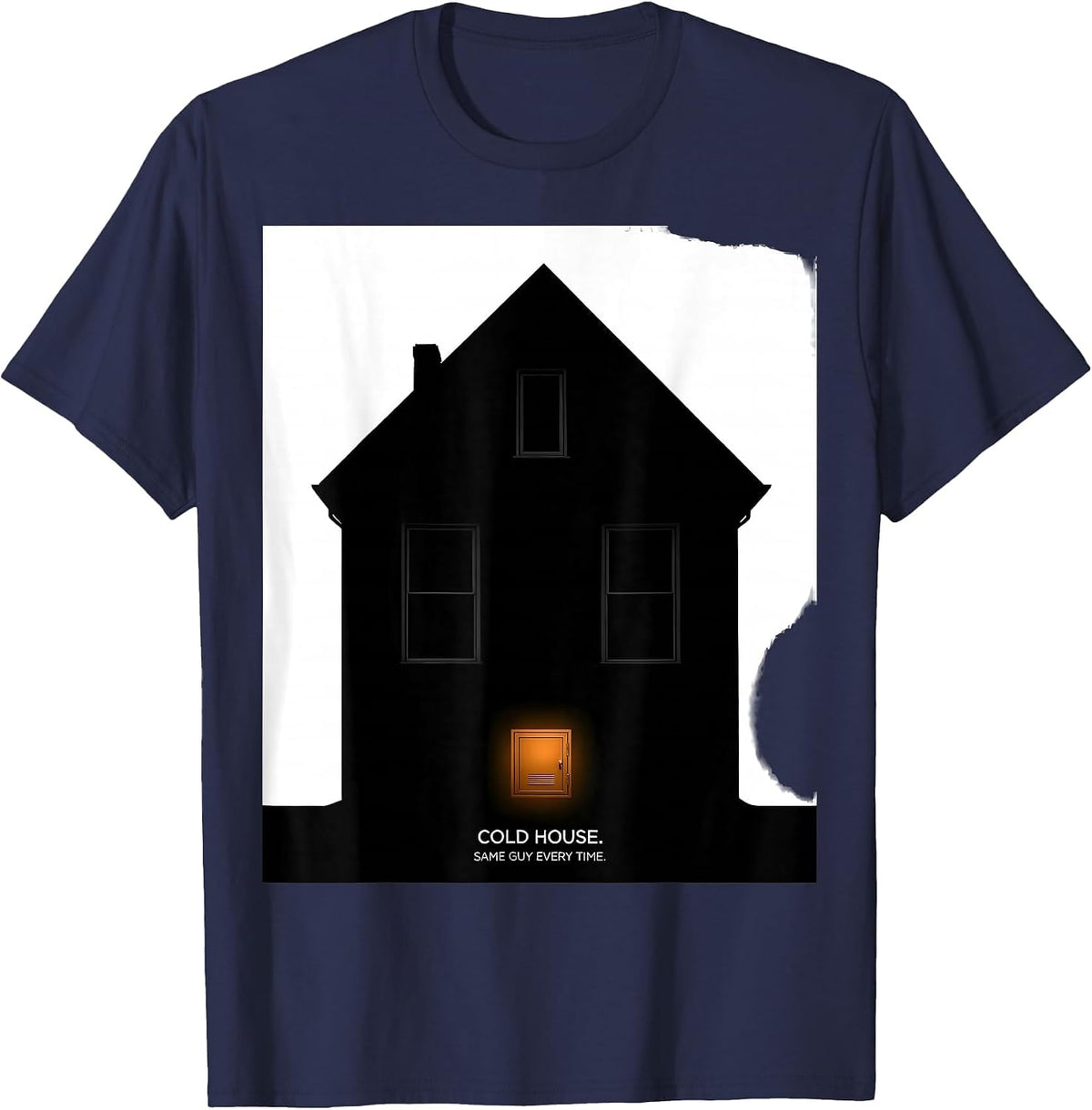 Cold House Same Guy Every Time Funny HVAC Technician Trade T-Shirt - Navy Blue
