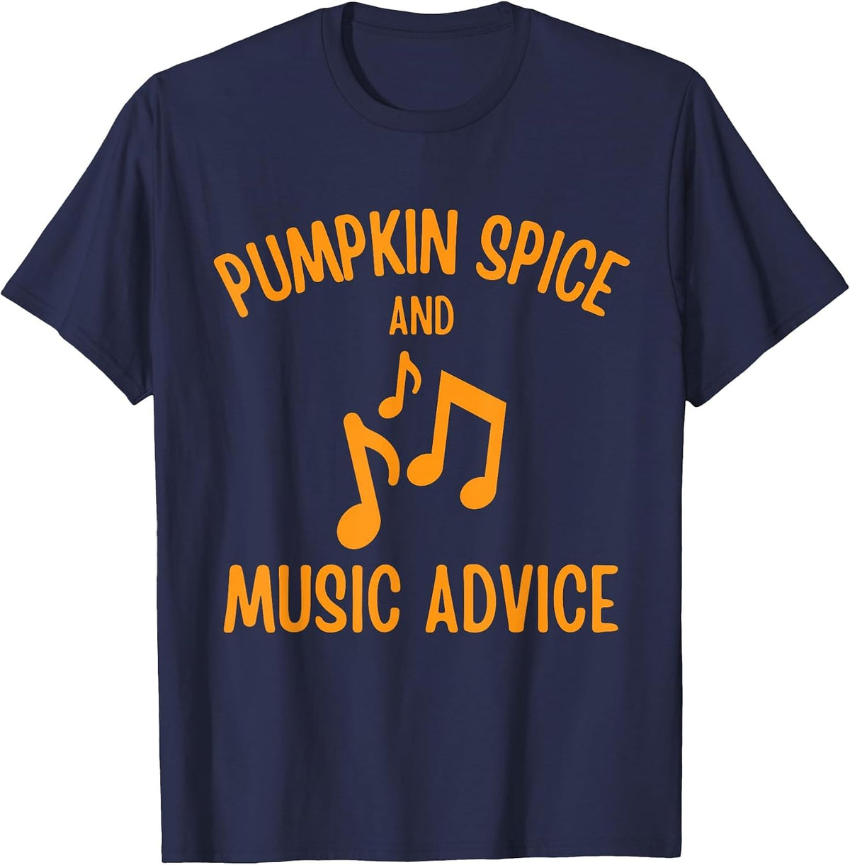 Pumpkin Spice and Music Advice Music Teacher Halloween T-Shirt - Navy Blue