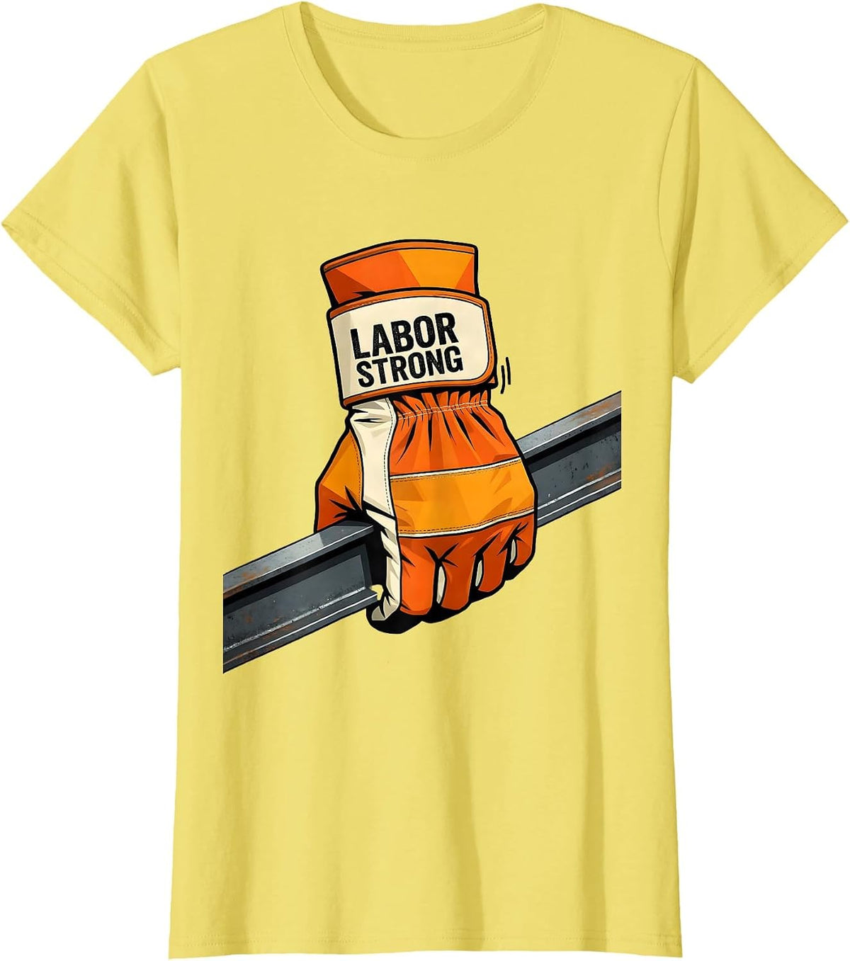 Labor Strong Union Worker Solidarity Skilled Trades Pride T-Shirt - Lemon Yellow