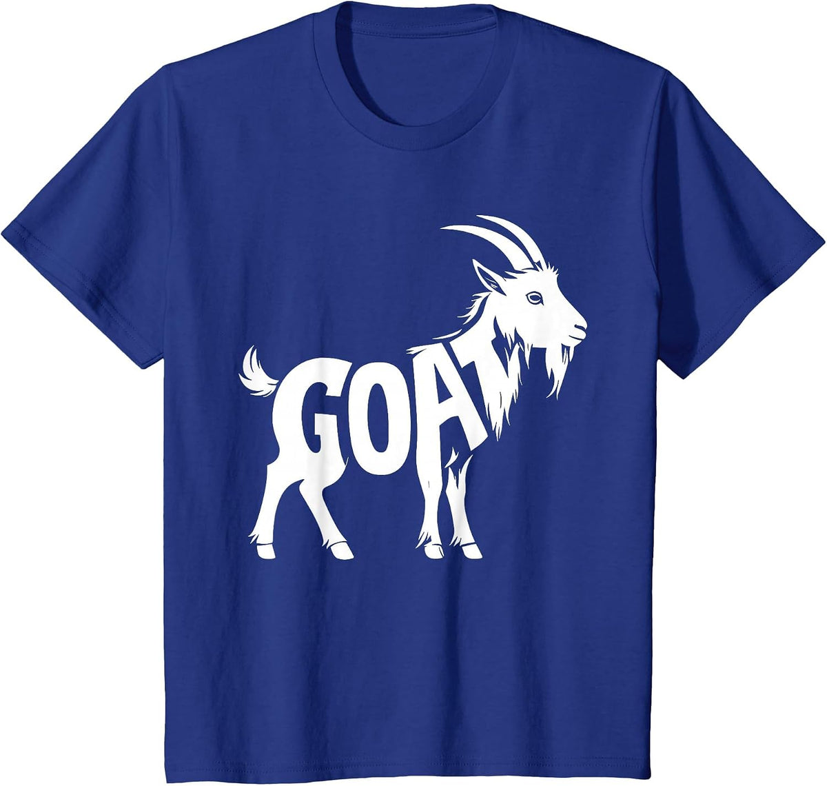 Silhouette Farm Animal Simple Graphic Funny Artistic Goat T-Shirt - Royal Blue