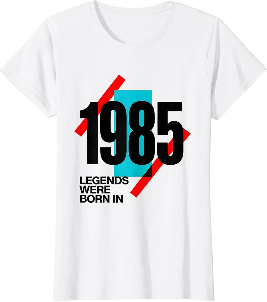 Women's Legends Were Born In 1985 Vintage Legends Birthday Gift T-Shirt - White