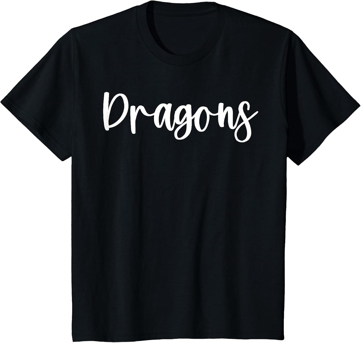 Dragons School Spirit Team Mascot Game Night T-Shirt - Black