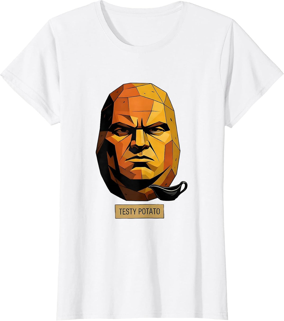 Testy Potato Editorial Conceptual Funny Couples Thanksgiving T-Shirt - White