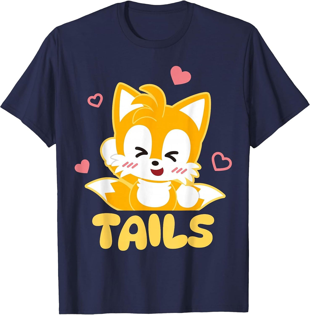 Sonic & Friends Tails Too Smart Too Cute T-Shirt - Navy Blue