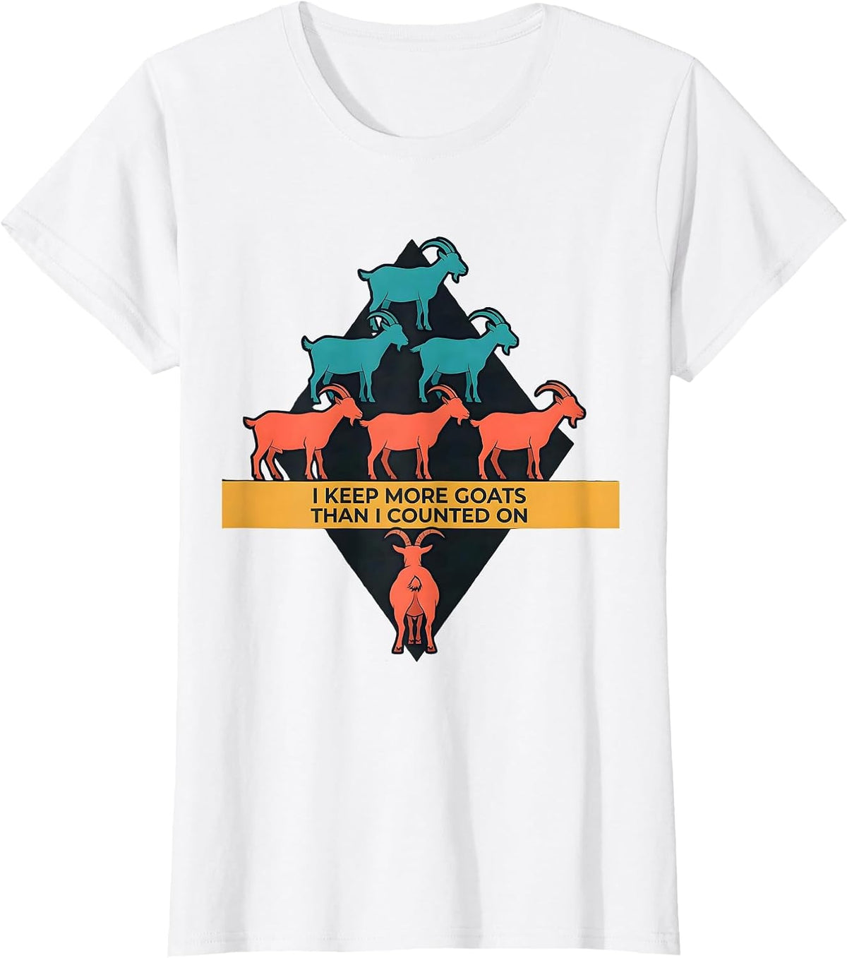 I Keep More Goats Than I Counted On Funny Goat Lover Farmer T-Shirt - White