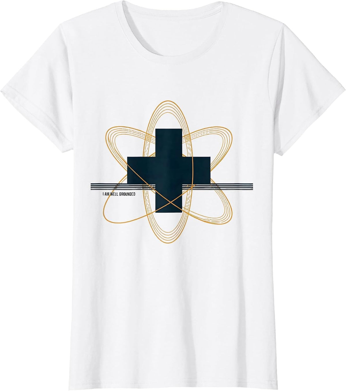 I Am Well Grounded Funny Science Nerd Gift Periodic Table T-Shirt - White