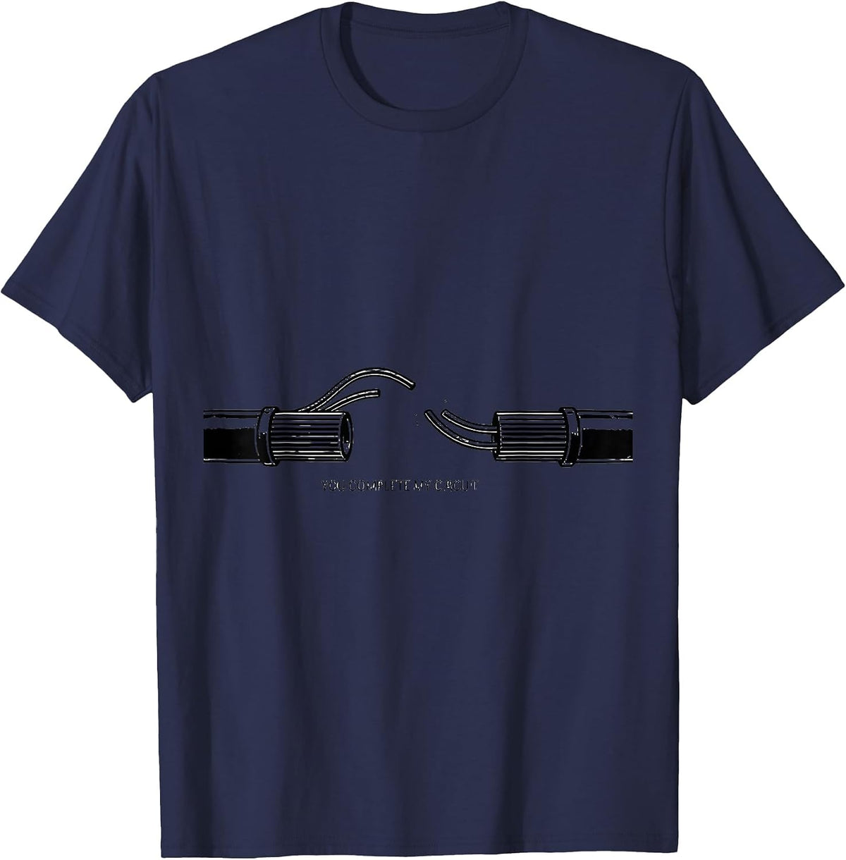 You Complete My Circuit Funny Science Nerd Gift Periodic T-Shirt - Navy Blue