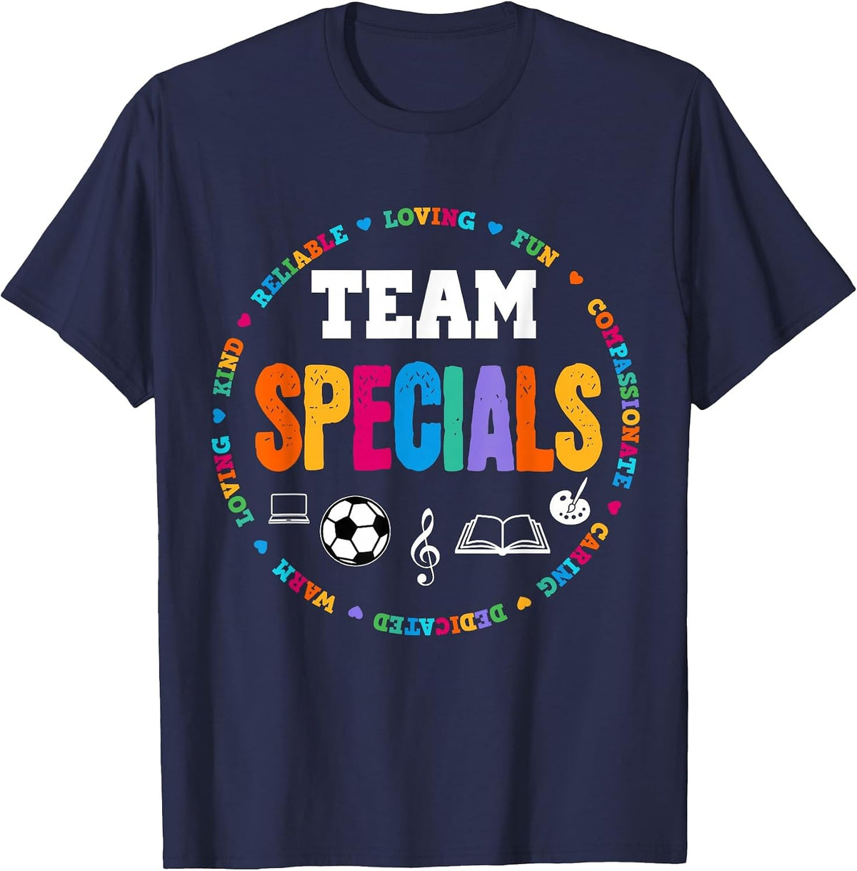 Team Specials Teacher Tribe Squad Back to Primary School T-Shirt - Navy Blue
