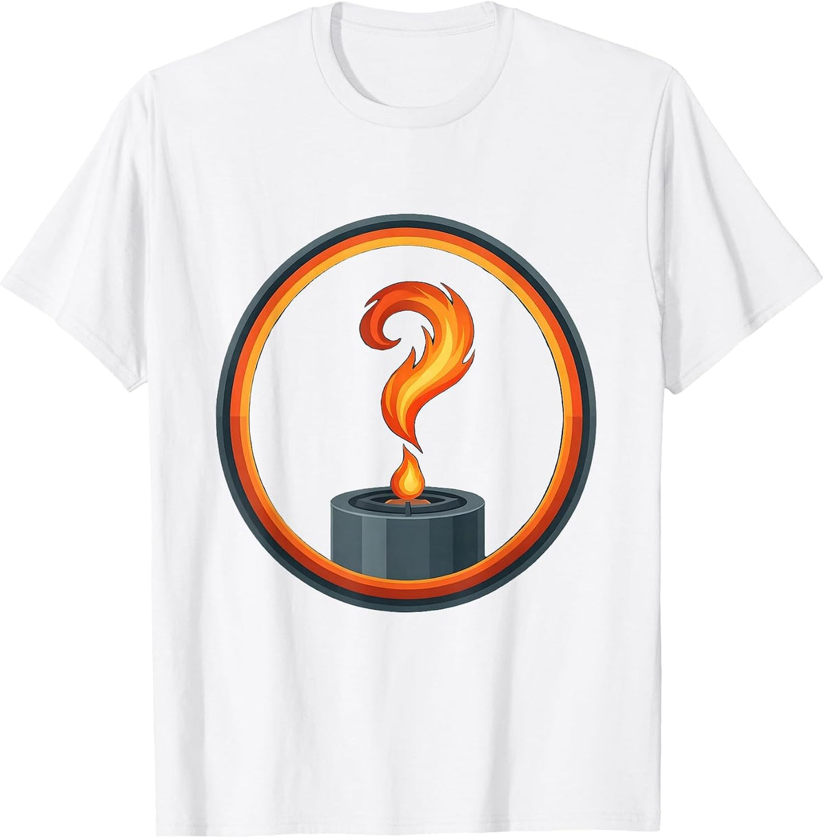 Curious Science Bunsen Burner Question Mark T-Shirt - White
