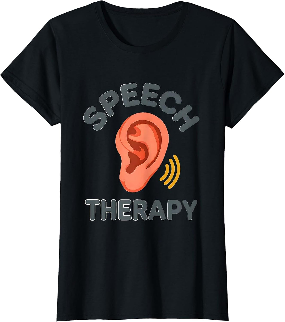 Women's Speech Therapy Retro Cute Speech-Language Pathologist SLP T-Shirt - Black
