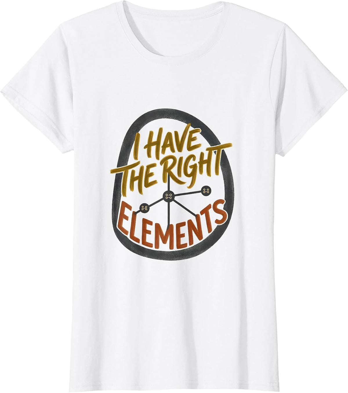 I Have The Right Elements Midcentury Modern Science Humor T-Shirt - White