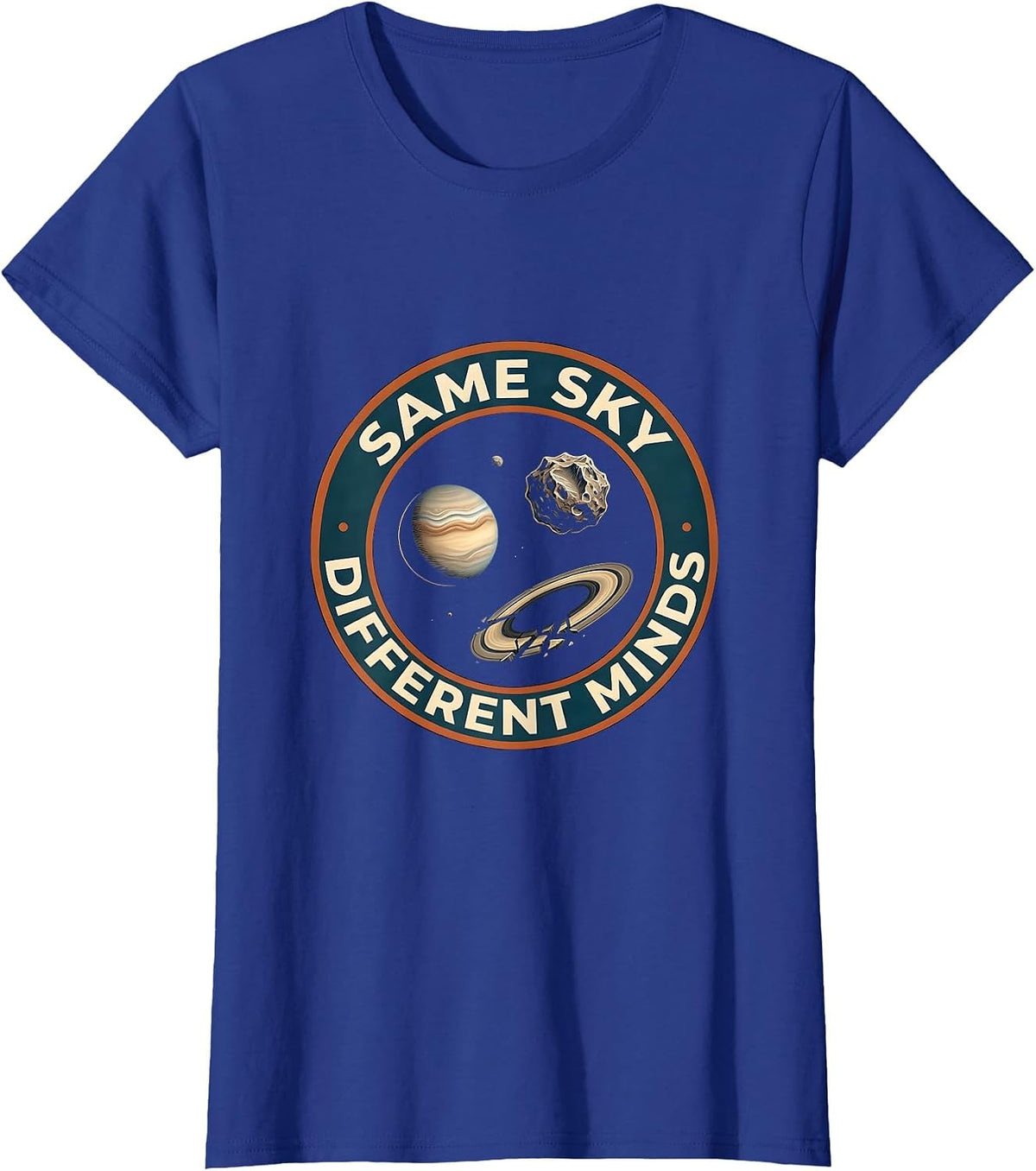 Women's Same Sky Different Minds Neurodiverse Universe Special T-Shirt - Royal Blue
