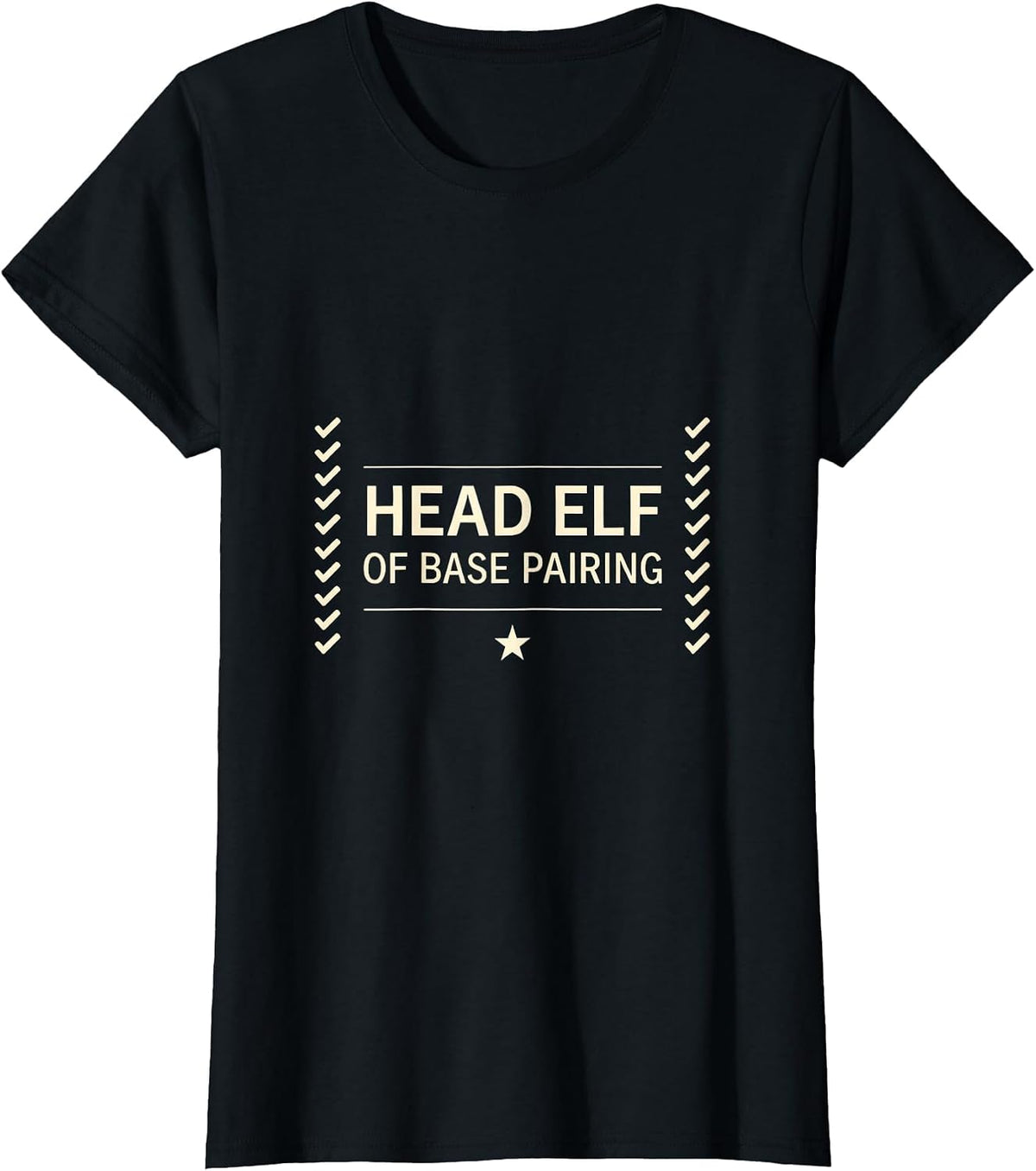 Head Elf Of Base Pairing Funny Science Teacher Gift DNA T-Shirt - Black