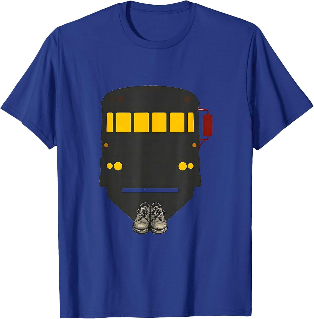 School Bus Shadow Funny Halloween Costume T-Shirt - Royal Blue