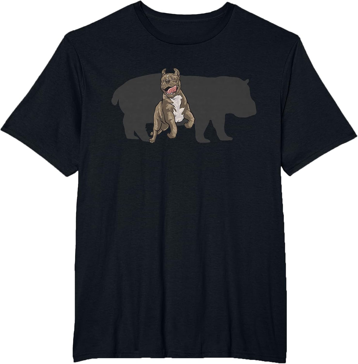 American Bully Dog Hippopotamus XL American Bully T-Shirt - Black