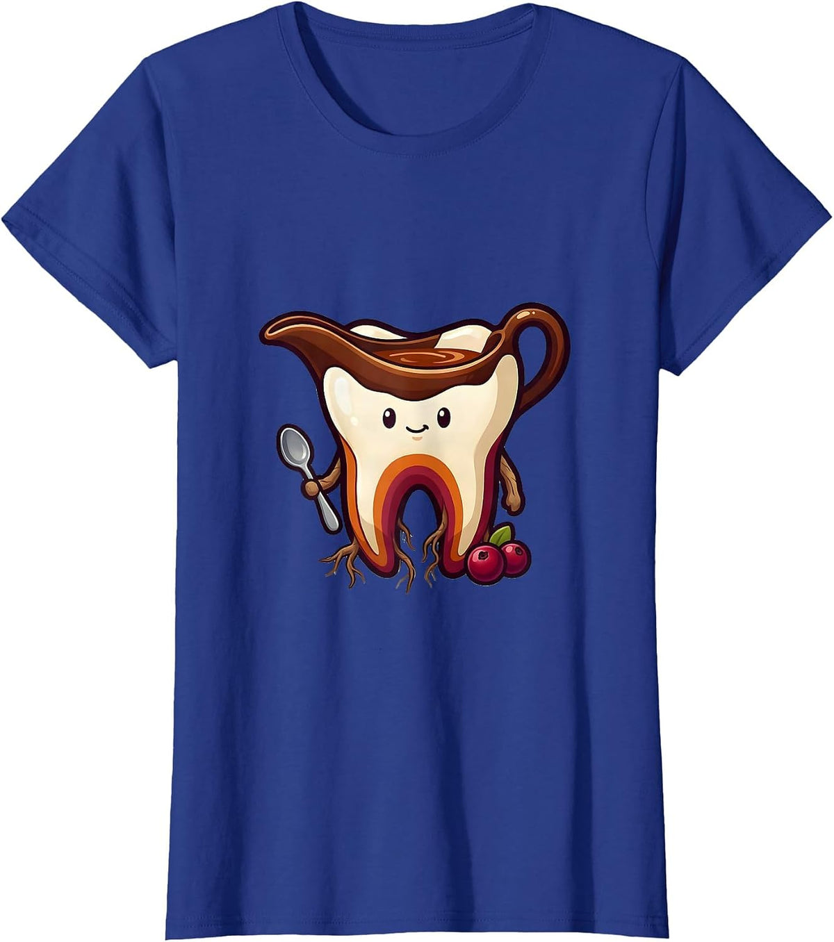 Women's Original Kawaii Molar Dental Humor Cute Dentist Gift T-Shirt - Royal Blue