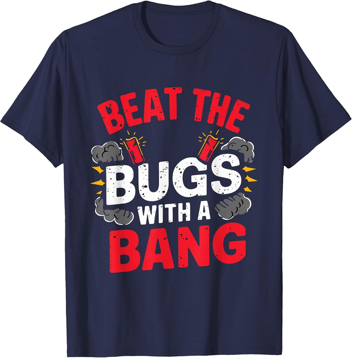Insect Humor Funny Mosquito Ant Picnic Bug Repellent T-Shirt - Navy Blue