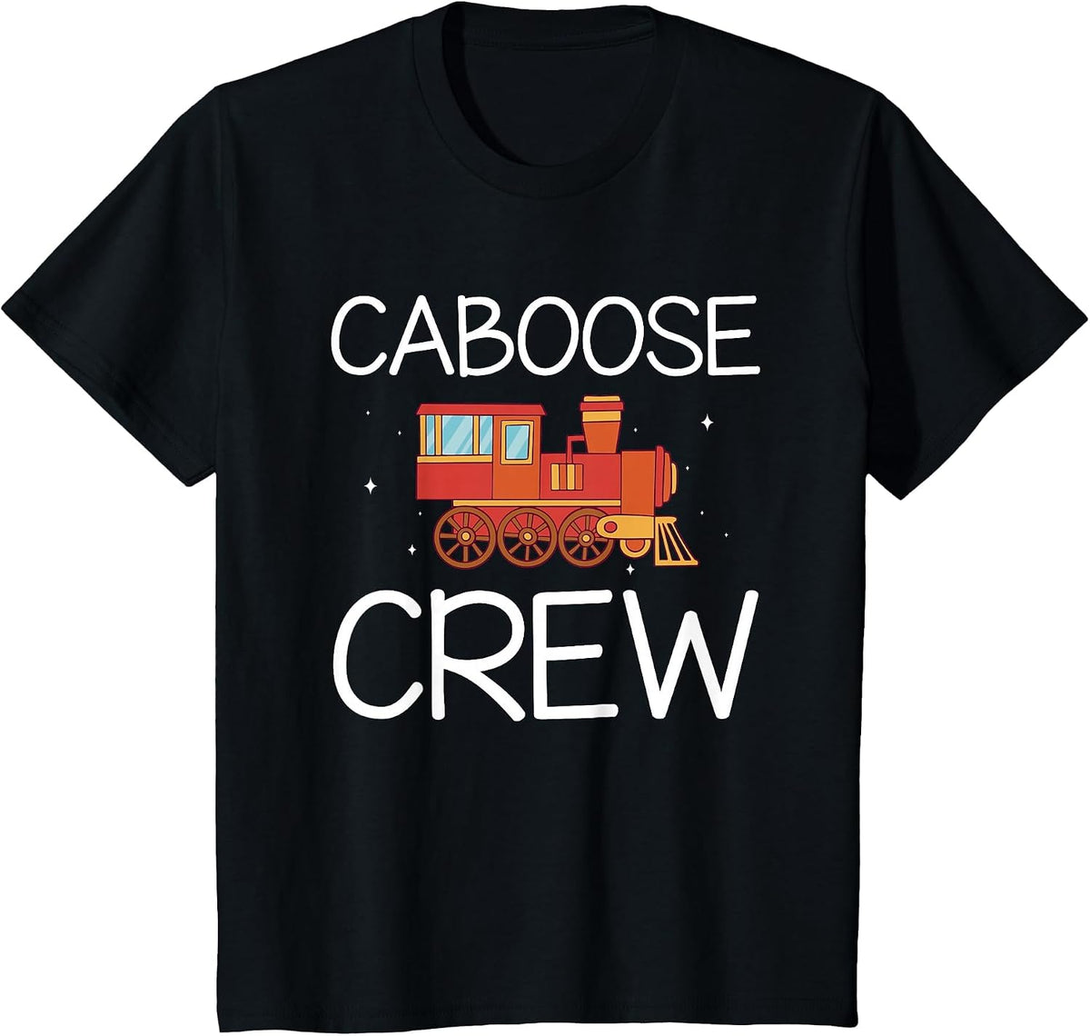 Caboose Crew Railway Train Birthday T-Shirt - Black