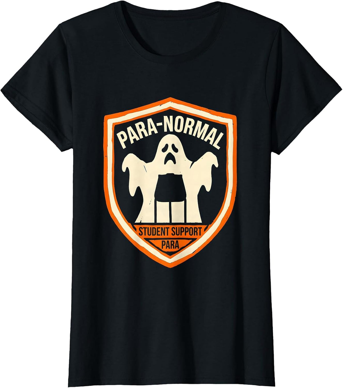Women's Para-Normal Student Support Para Ghost Sped Teacher T-Shirt - Black