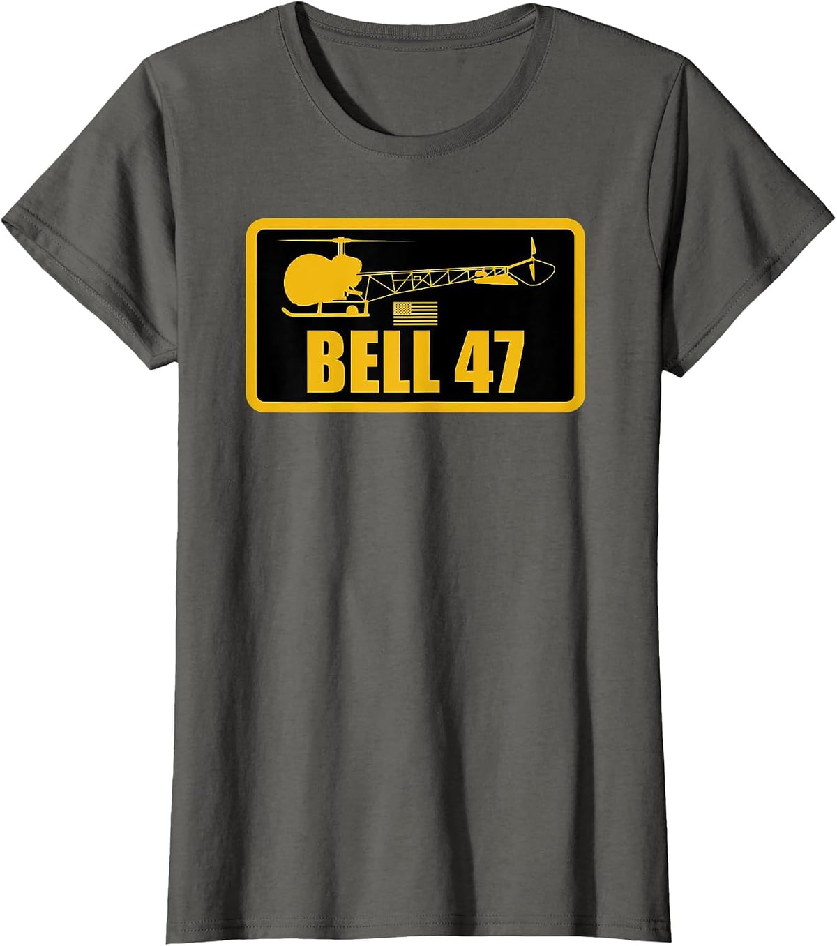 Bell 47 Patch T-Shirt - Asphalt Grey