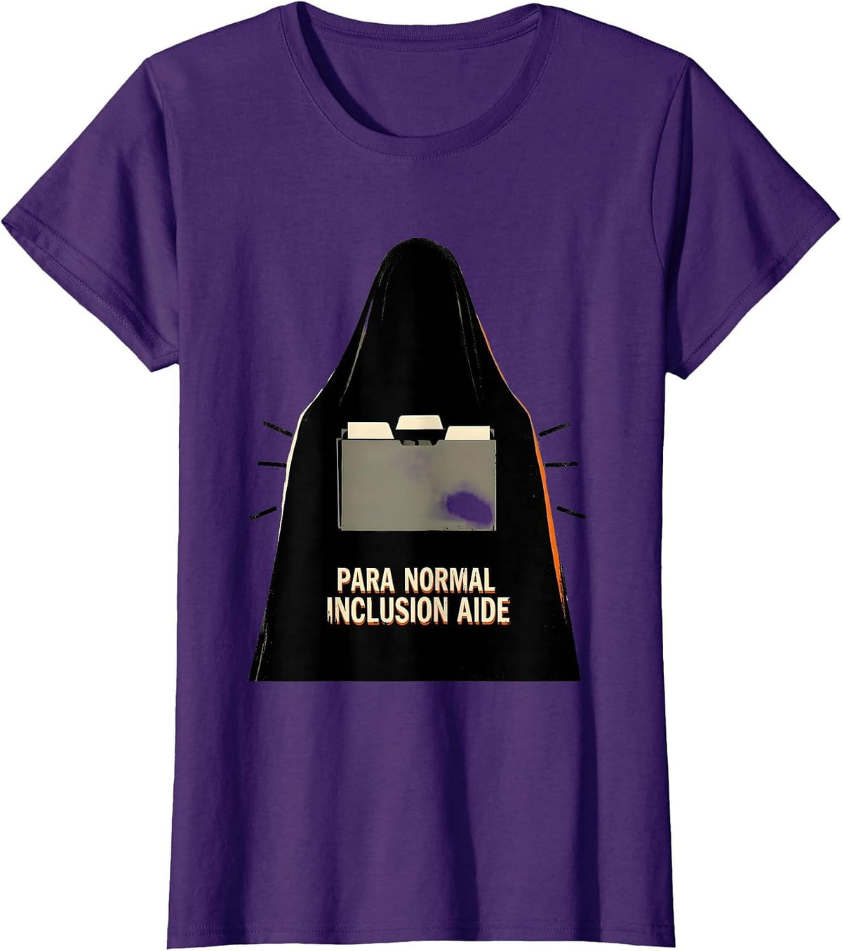 Women's Para Normal Inclusion Aide Ghost SpEd Teacher T-Shirt - Purple