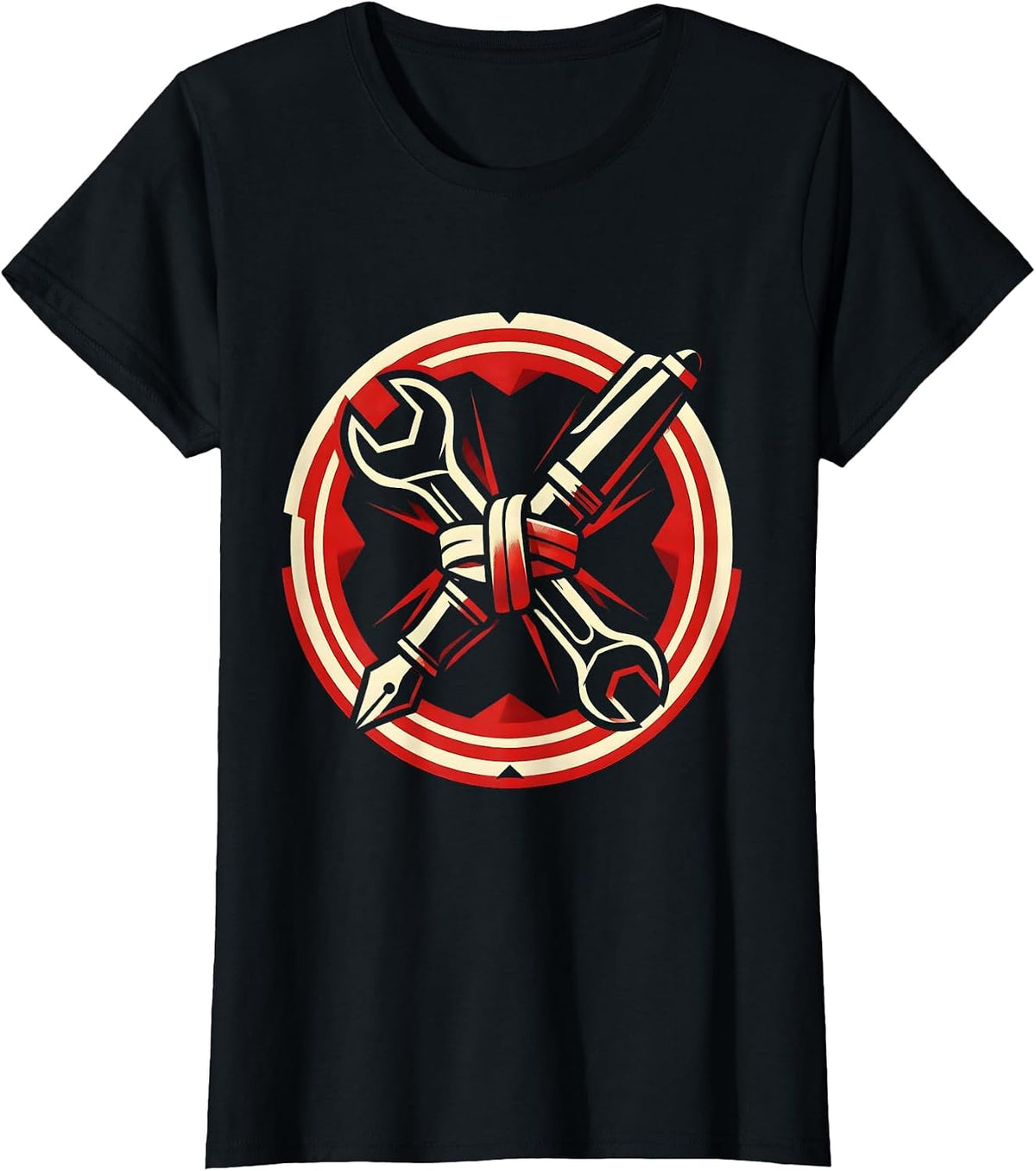 Equal Rights Labor Day Wrench and Pen Unity Design T-Shirt - Black