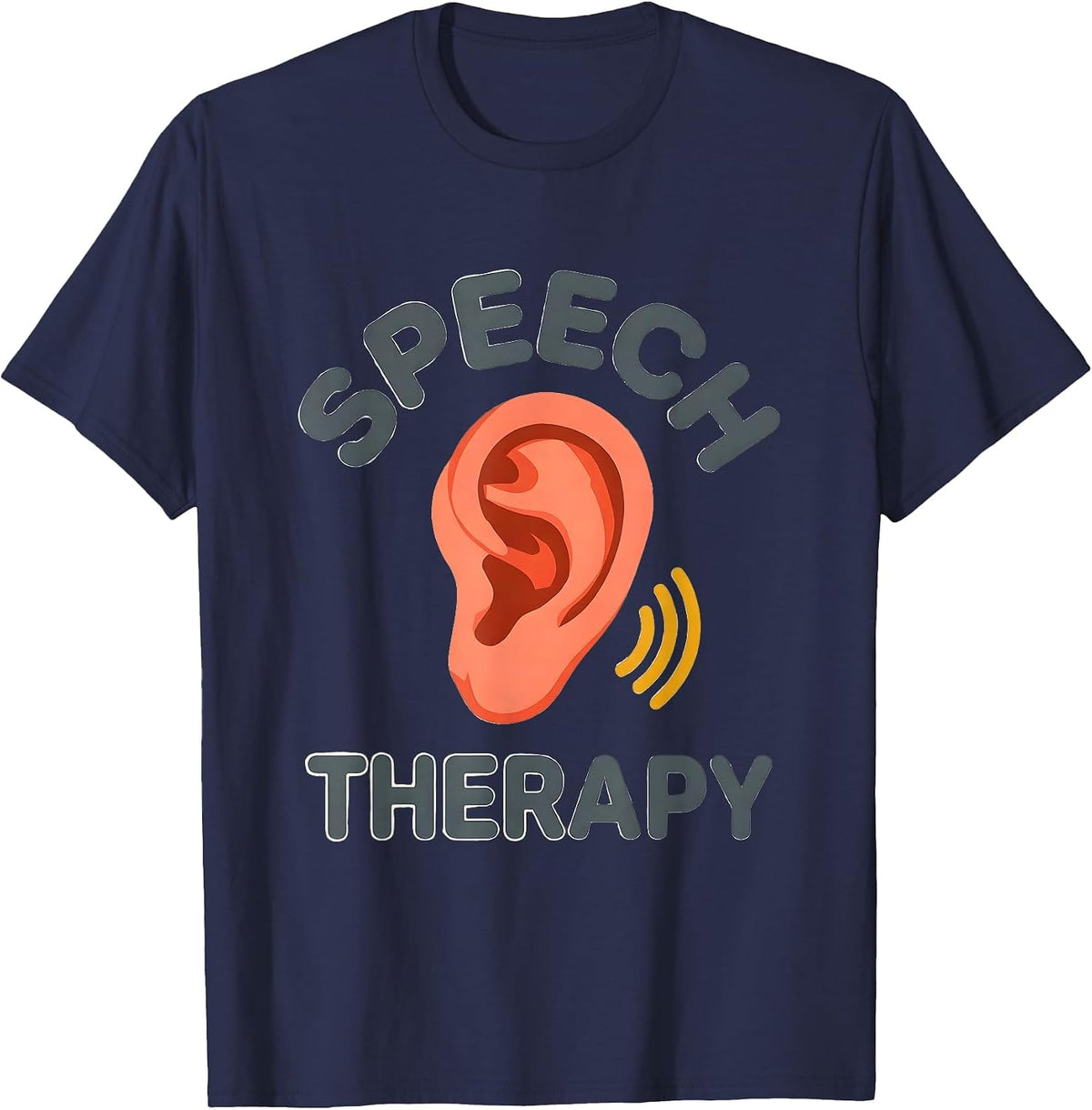 Men's Speech Therapy Retro Cute Speech-Language Pathologist SLP T-Shirt - Navy Blue
