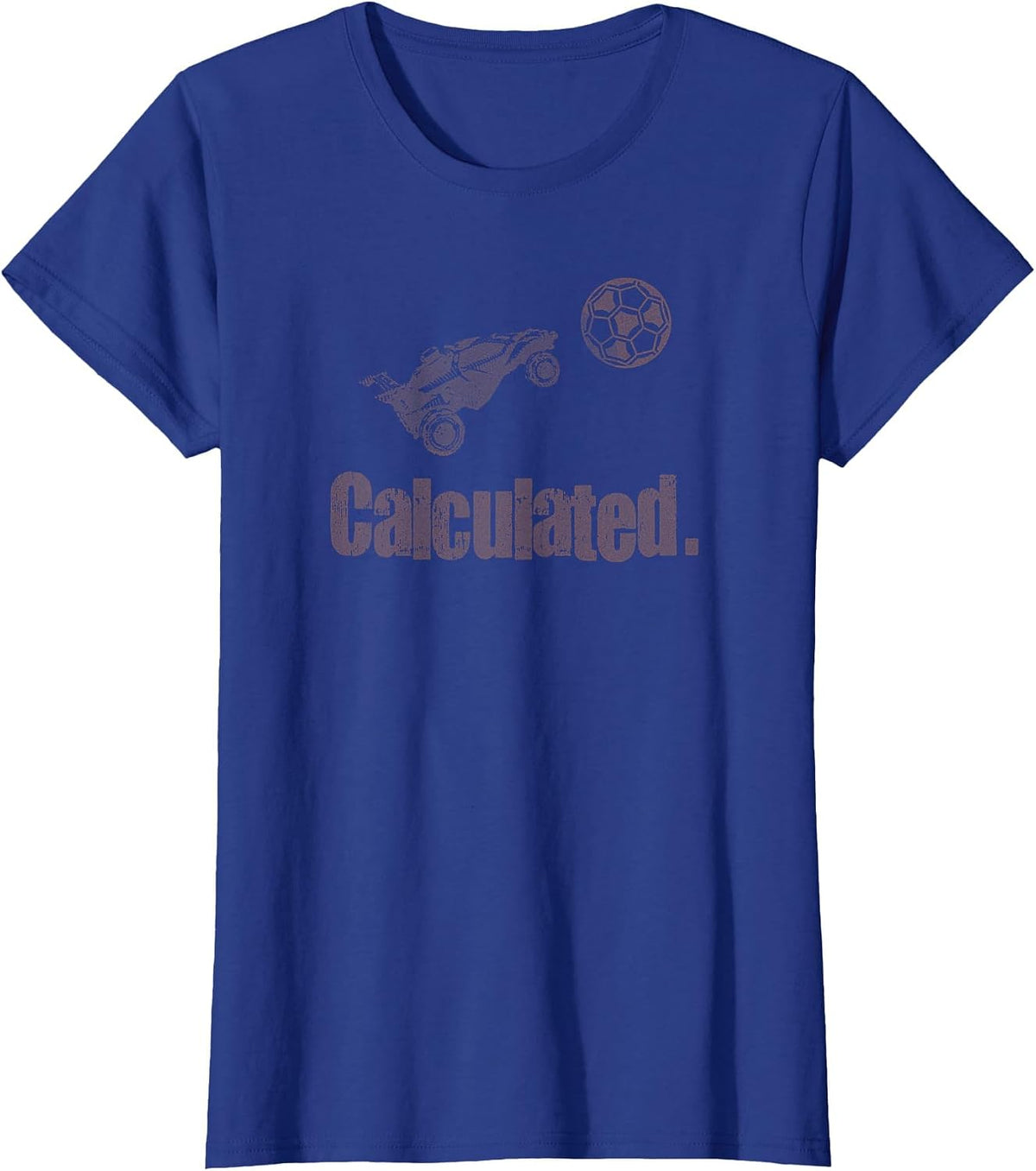 Calculated Vintage Retro Rocket Soccer RC Car T-Shirt - Royal Blue