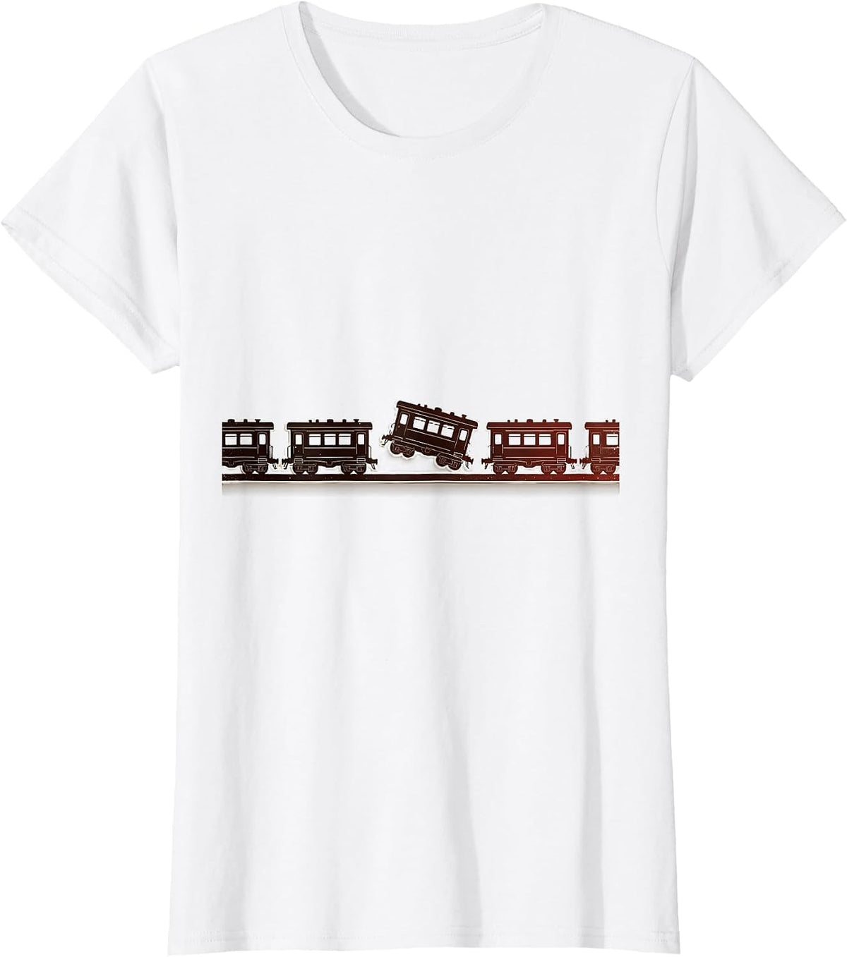 Women's Model Train Car Hoarding Funny Collector T-Shirt - White