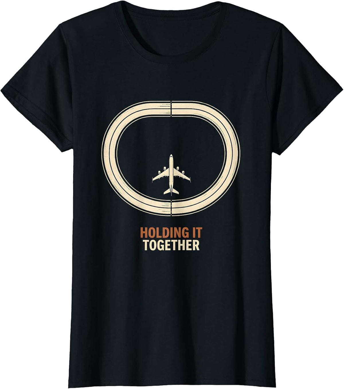 Holding It Together Vintage Aviation Enthusiast Pilot Family T-Shirt - Black