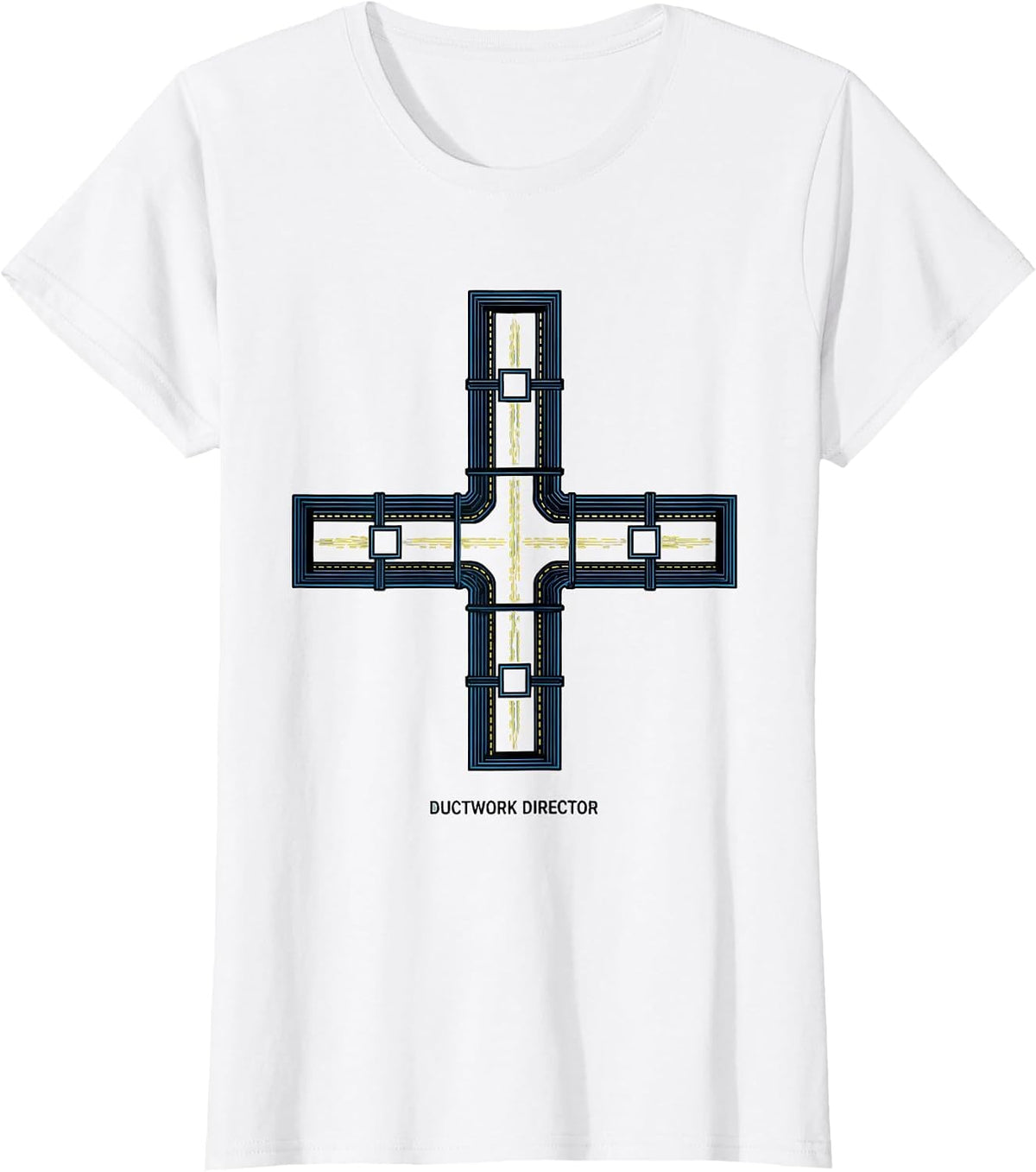 Ductwork Director Funny HVAC Technician HVAC Dad Humor T-Shirt - White