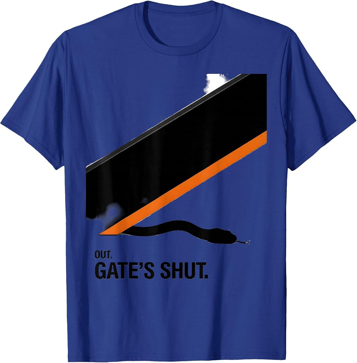 Out Gate's Shut Brutalist Graphic St Patricks Day Irish T-Shirt - Royal Blue