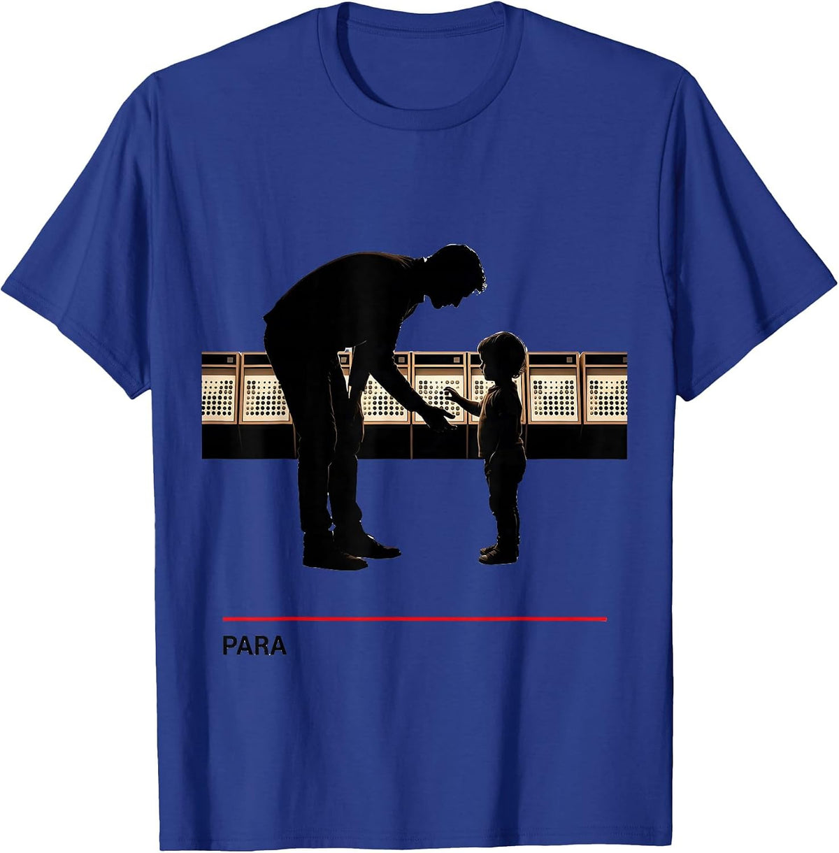 Men's Para Heartfelt Humor School Support Staff Appreciation T-Shirt - Royal Blue