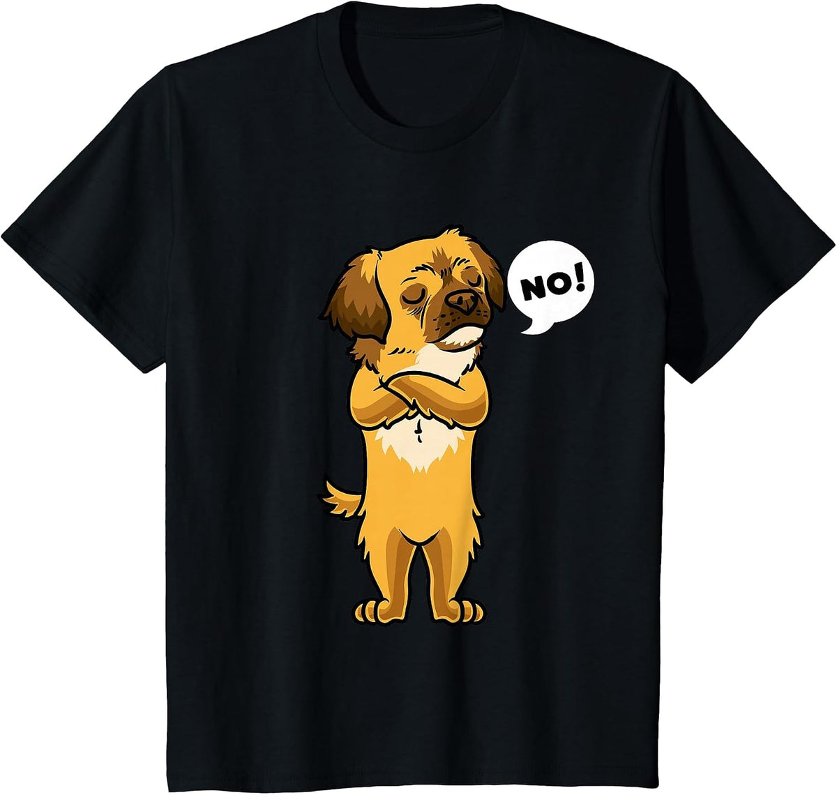 Stubborn Tibetan Spaniel Dog T-Shirt - Black