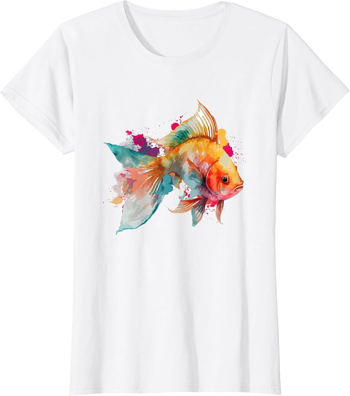Vibrant Goldfish - Fishkeeper Fishkeeping Fish Tank T-Shirt - White