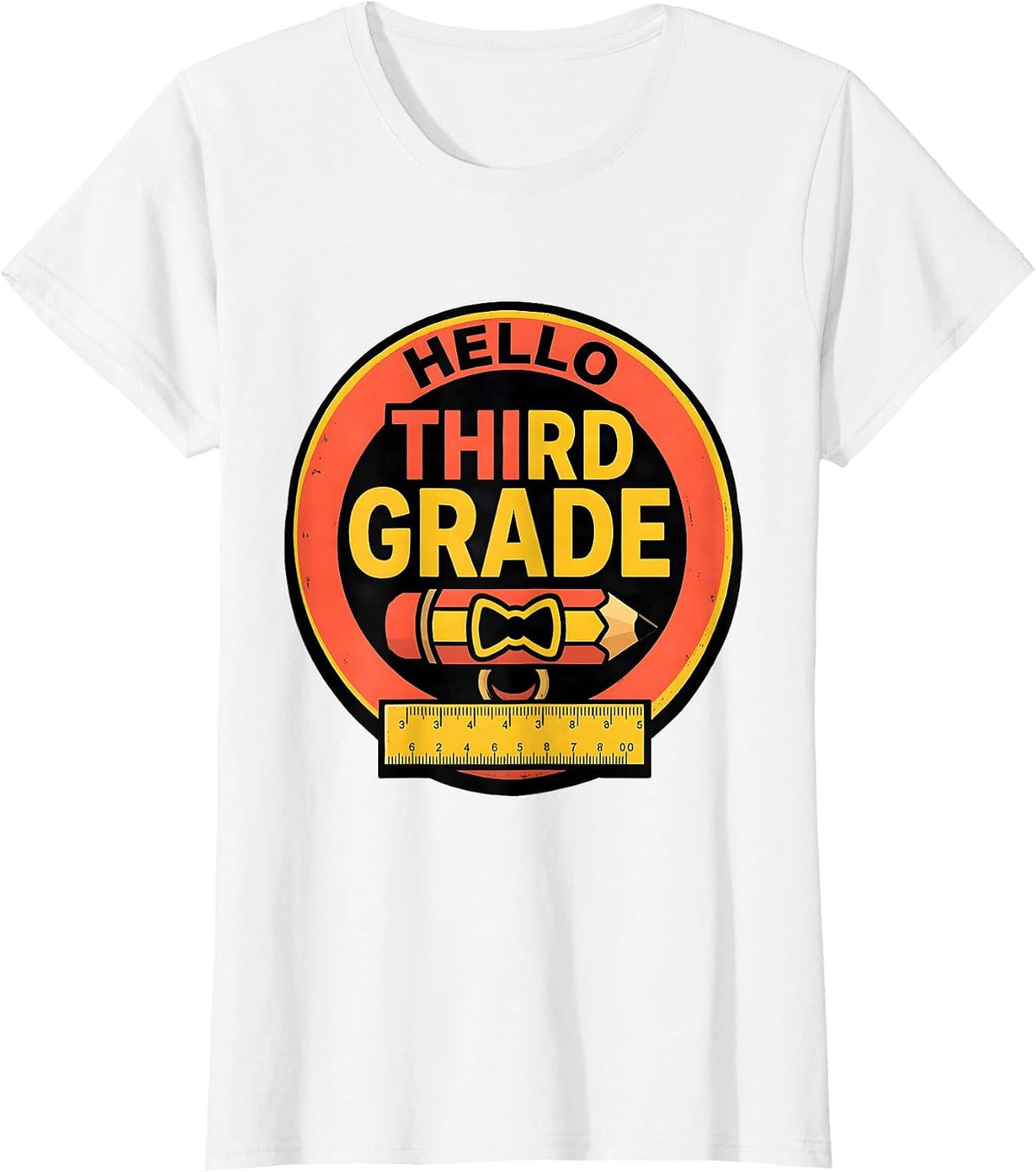Hello, Third Grade Cute Coquette Bow Back to School T-Shirt - White