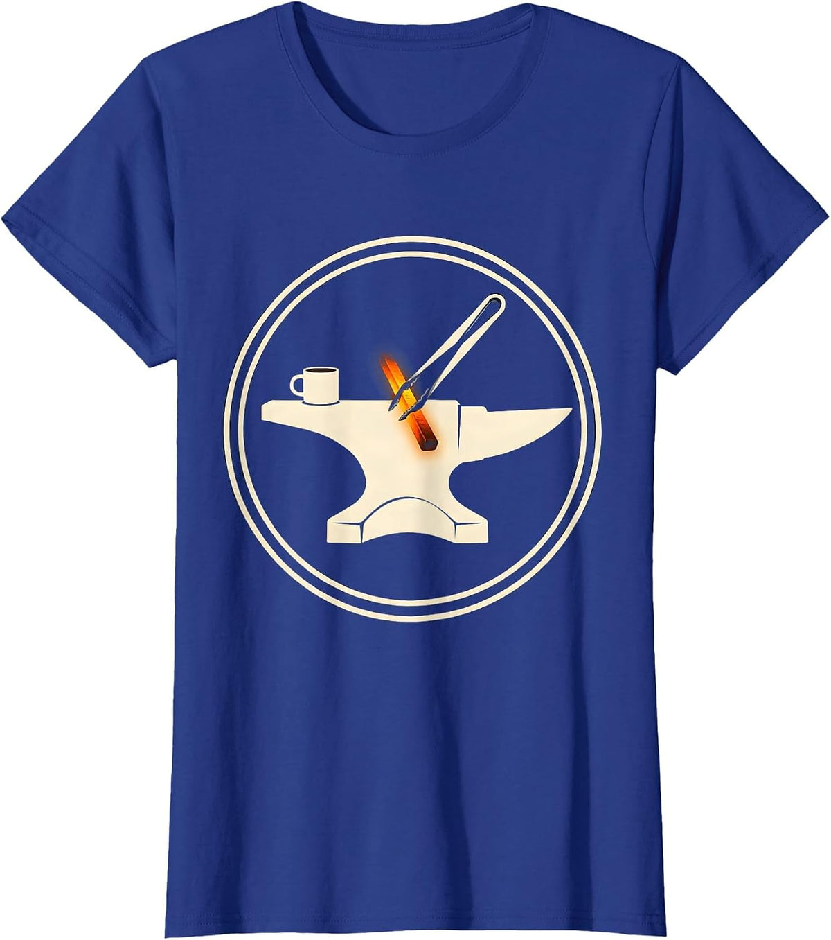 Women's Sealed Forge Badge Blacksmith Metalworker Gift T-Shirt - Royal Blue