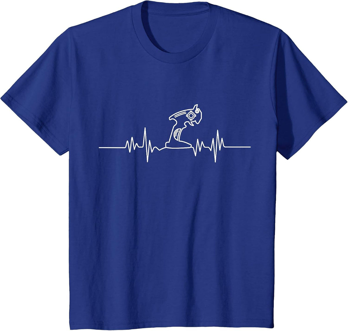 RC Racing Heartbeat Line Remote Control RC Car T-Shirt - Royal Blue