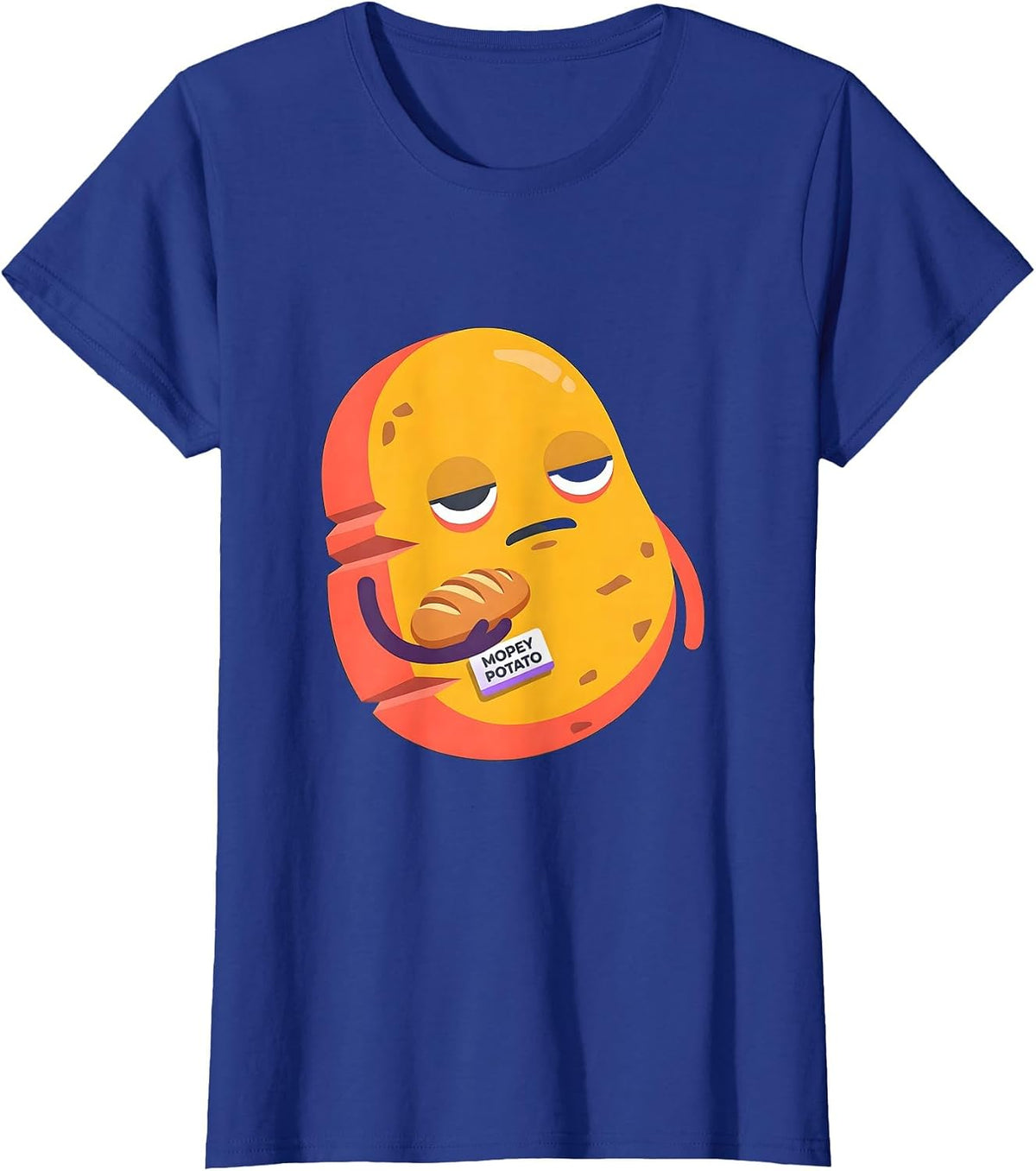 Women's Mopey Potato Funny Couples Thanksgiving Matching T-Shirt - Royal Blue