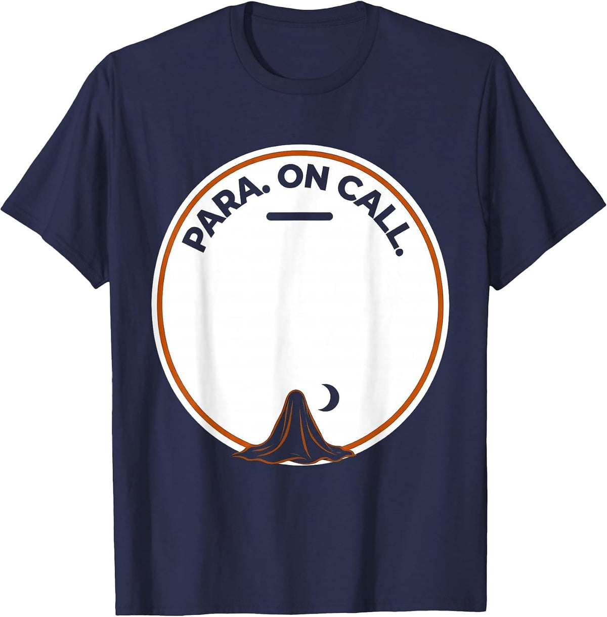 Para On Call Minimalist Halloween Para Normal Activities T-Shirt - Navy Blue