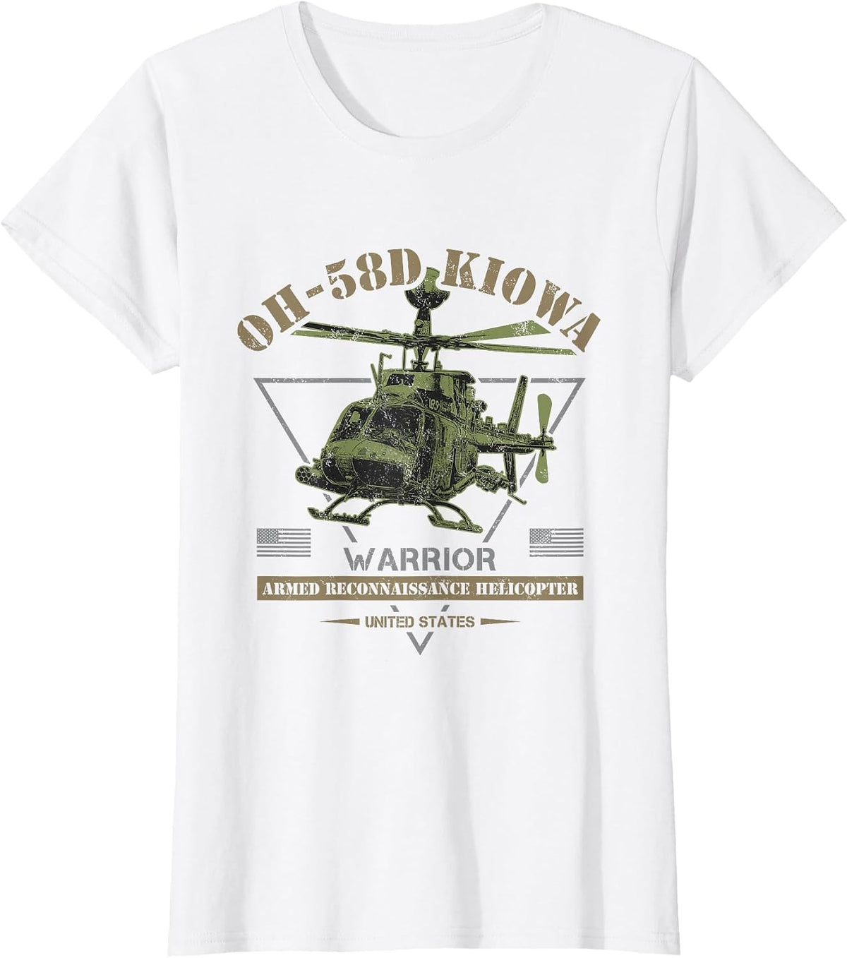 OH-58D Kiowa Warrior Helicopter T-Shirt - White