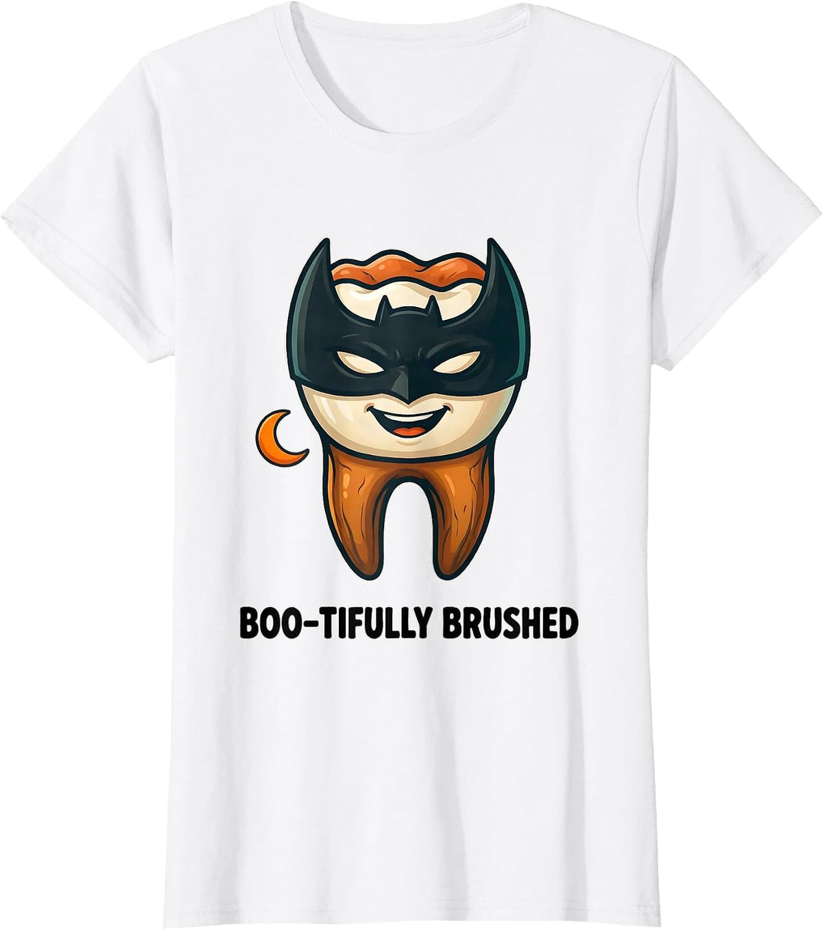 Boo-tifully Brushed Playful Dental Squad Halloween Costume T-Shirt - White