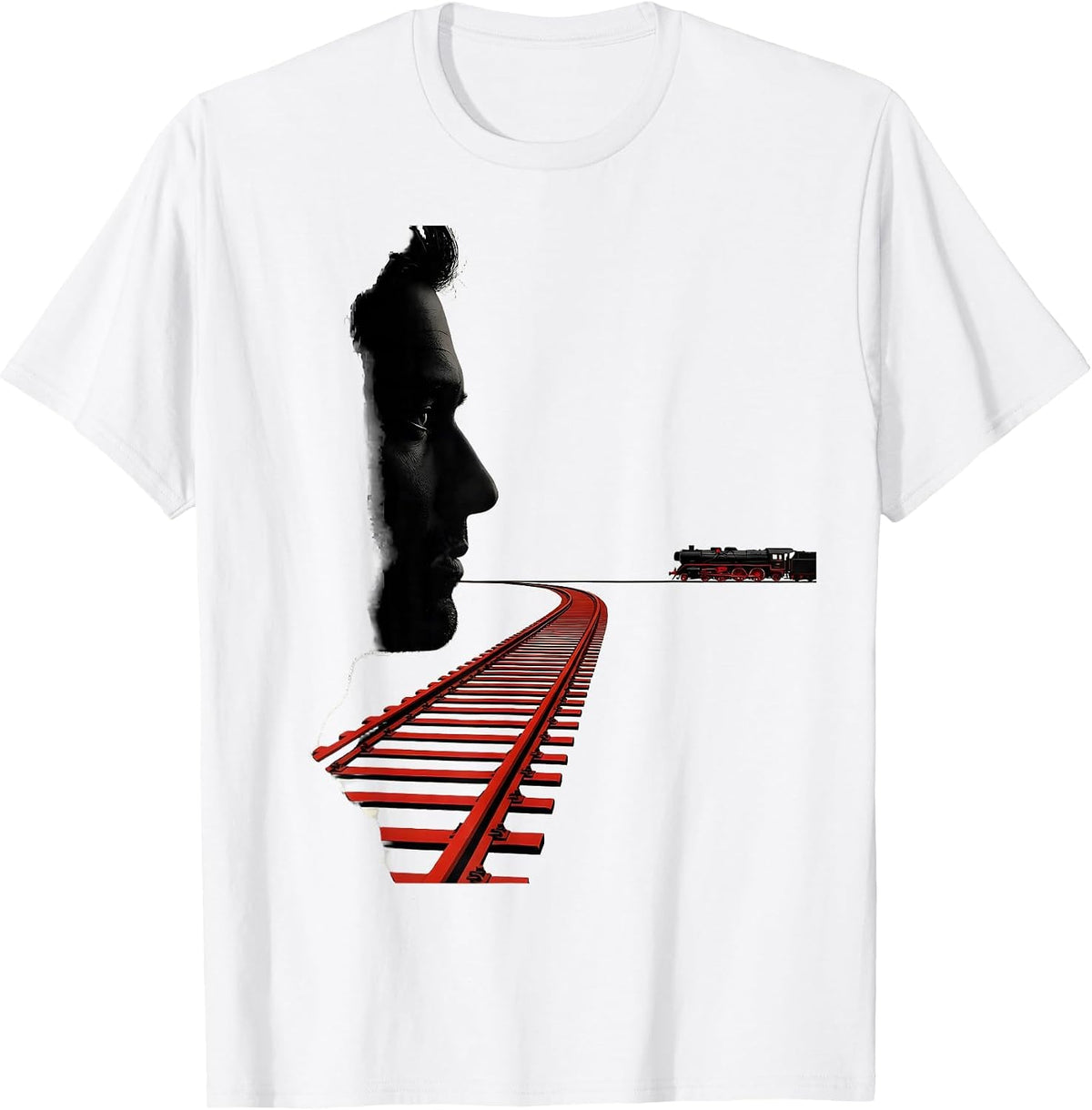 Men's Steam Locomotive Train Enthusiast Vintage Humor T-Shirt - White